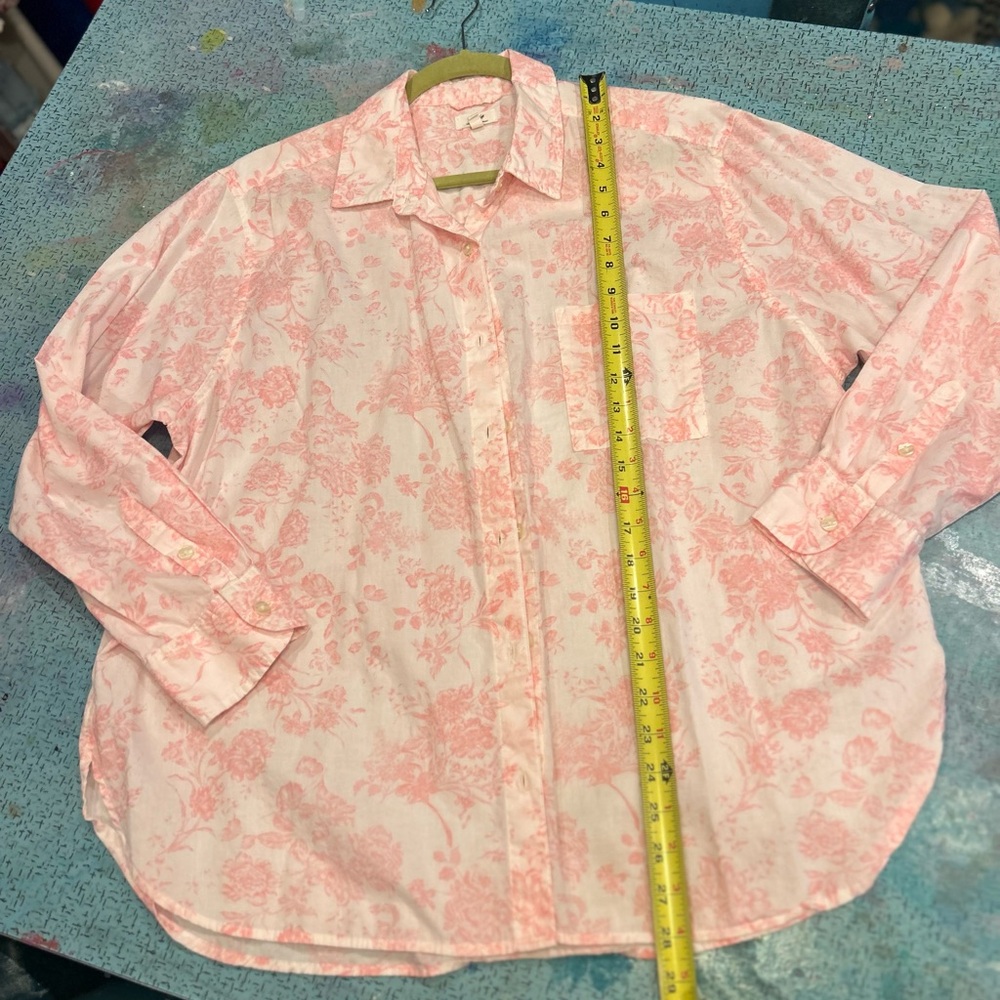 Pink Toile Print Button Down - Picture 10 of 10